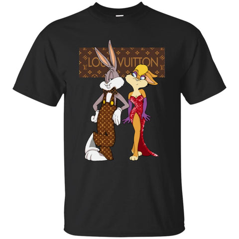 Louis Vuitton Rabbit Love Family T-shirt Men Cotton T-Shirt Black / S Men Cotton T-Shirt - parenttees