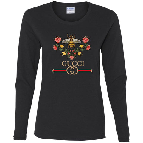 Gucci Logo T-shirt Women Long Sleeve Shirt Black / S Women Long Sleeve Shirt - parenttees