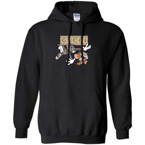 Gucci Tom And Jerry Cartoon T-shirt Pullover Hoodie Sweatshirt Black / S Pullover Hoodie Sweatshirt - parenttees