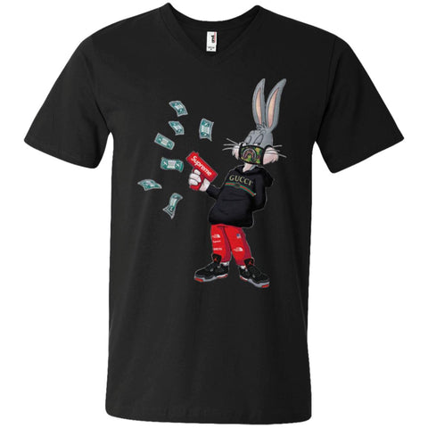 Rabbit Gucci T-shirt Men V-Neck T-Shirt Black / S Men V-Neck T-Shirt - parenttees