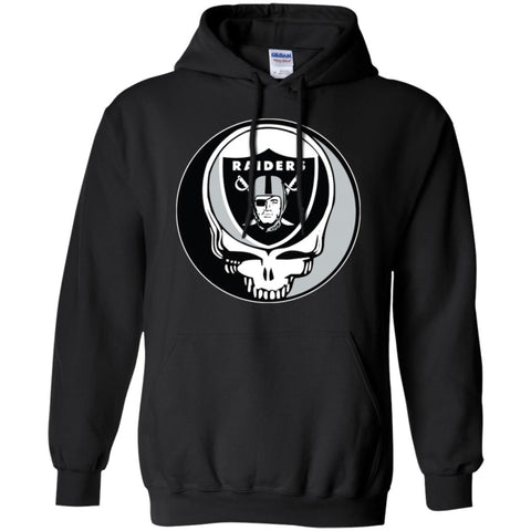 Oakland Raiders Grateful Dead Steal Your Face Football Nfl Shirts Pullover Hoodie Sweatshirt Black / S Pullover Hoodie Sweatshirt - parenttees