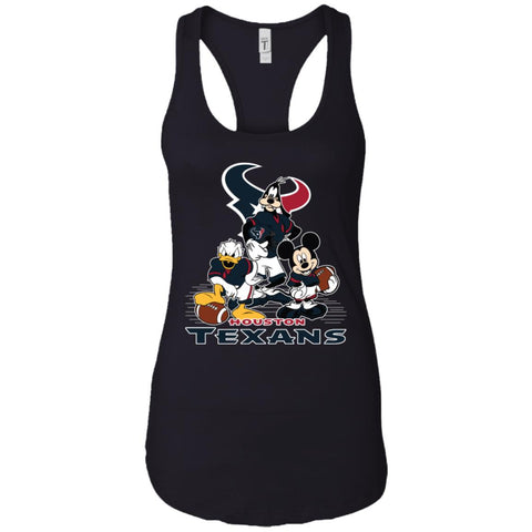 Mickey Mouse Houston Texans American Football Nfl Sports Shirt Women Tank Top Black / X-Small Women Tank Top - parenttees
