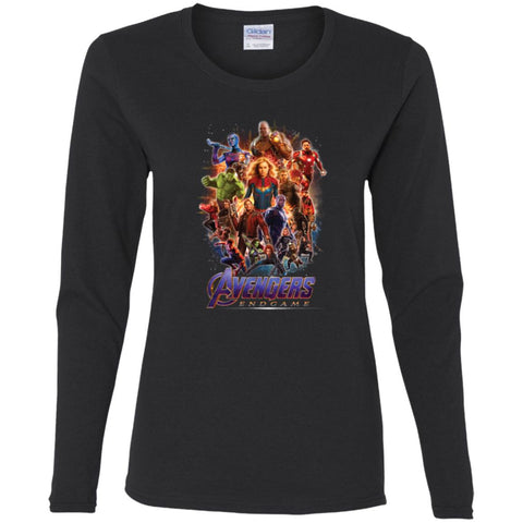 Marvel Avengers Endgame Women Long Sleeve Shirt Black / S Women Long Sleeve Shirt - parenttees
