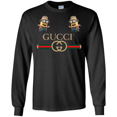 Gucci T-shirt Minion Funny Film T-shirt Men Long Sleeve Shirt Black / S Men Long Sleeve Shirt - parenttees