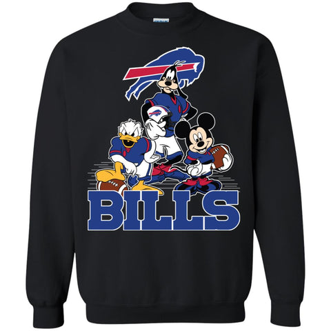 Mickey Mouse Buffalo Bills American Football Nfl Sports Shirt Crewneck Pullover Sweatshirt Black / S Crewneck Pullover Sweatshirt - parenttees