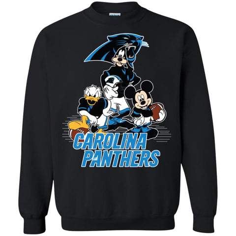 Mickey Mouse Carolina Panthers American Football Nfl Sports Shirt Crewneck Pullover Sweatshirt Black / S Crewneck Pullover Sweatshirt - parenttees