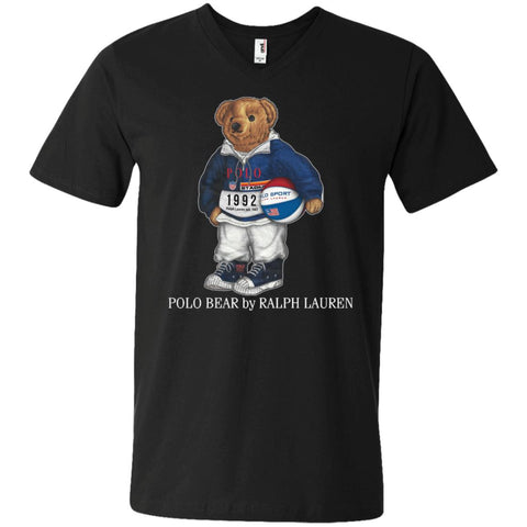 Ralph Lauren Polo Bear T-shirt Men V-Neck T-Shirt Black / S Men V-Neck T-Shirt - parenttees