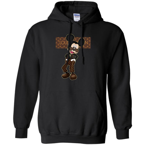 Best Louis Vuitton Mickey Fashion T-shirt Pullover Hoodie Sweatshirt Black / S Pullover Hoodie Sweatshirt - parenttees