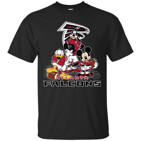 Mickey Mouse Atlanta Falcons American Football Nfl Sports Shirt Men Cotton T-Shirt Black / S Men Cotton T-Shirt - parenttees
