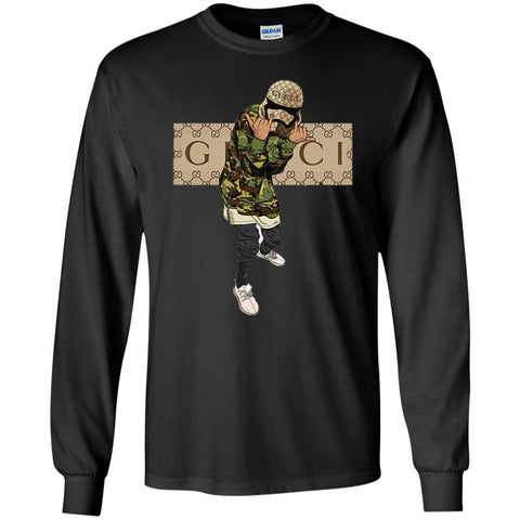 Gucci Gang Hiphop T-shirt Men Long Sleeve Shirt Black / S Men Long Sleeve Shirt - parenttees