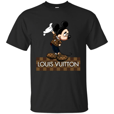 Louis Vuitton Mickey T-shirt Men Cotton T-Shirt Black / S Men Cotton T-Shirt - parenttees