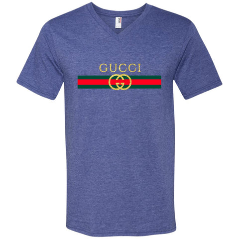 Gucci Logo Vintage Inspired Trend Men V-Neck T-Shirt