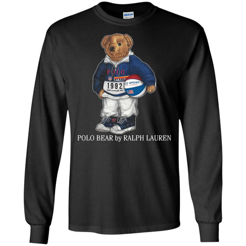 Ralph Lauren Polo Bear T-shirt Men Long Sleeve Shirt Black / S Men Long Sleeve Shirt - parenttees