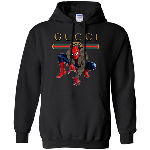 Spider Man Gucci Funny Trend T- Shirt Pullover Hoodie Sweatshirt Black / S Pullover Hoodie Sweatshirt - parenttees