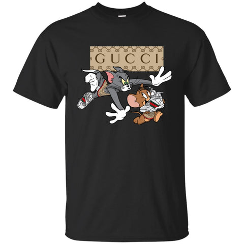 Gucci Tom And Jerry Cartoon T-shirt Men Cotton T-Shirt Black / S Men Cotton T-Shirt - parenttees