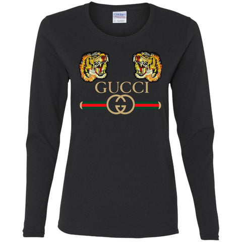 Gucci Tiger Love T-shirt Women Long Sleeve Shirt Black / S Women Long Sleeve Shirt - parenttees