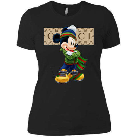 Gucci Trending Mickey T-shirt Women Cotton T-Shirt Black / X-Small Women Cotton T-Shirt - parenttees