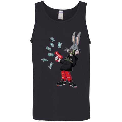 Rabbit Gucci T-shirt Men Cotton Tank Black / X-Small Men Cotton Tank - parenttees