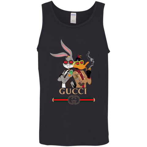 Gucci Trending T-shirt Rabbit And Donald T-shirt Men Cotton Tank Black / X-Small Men Cotton Tank - parenttees