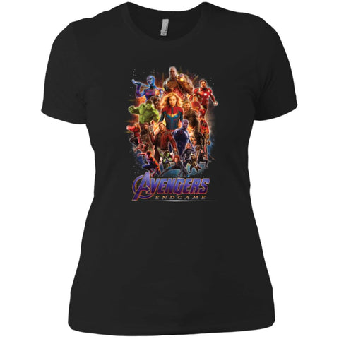 Marvel Avengers Endgame Women Cotton T-Shirt Black / X-Small Women Cotton T-Shirt - parenttees
