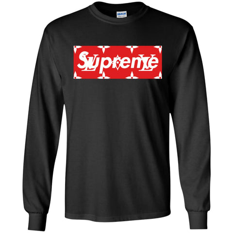 Louis Vuitton Box Supreme T-shirt Men Long Sleeve Shirt Black / S Men Long Sleeve Shirt - parenttees