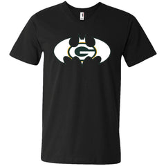 We Are The Green Bay Packers Batman Nfl Mashup Men V-Neck T-Shirt Men V-Neck T-Shirt - parenttees