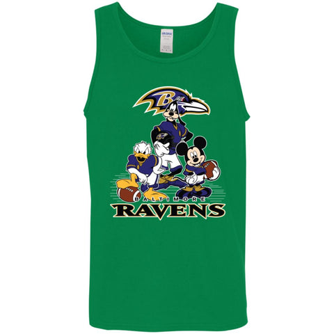 Mickey Mouse Baltimore Ravens American Football Nfl Sports Shirt Men Cotton Tank Turf Green / X-Small Men Cotton Tank - parenttees