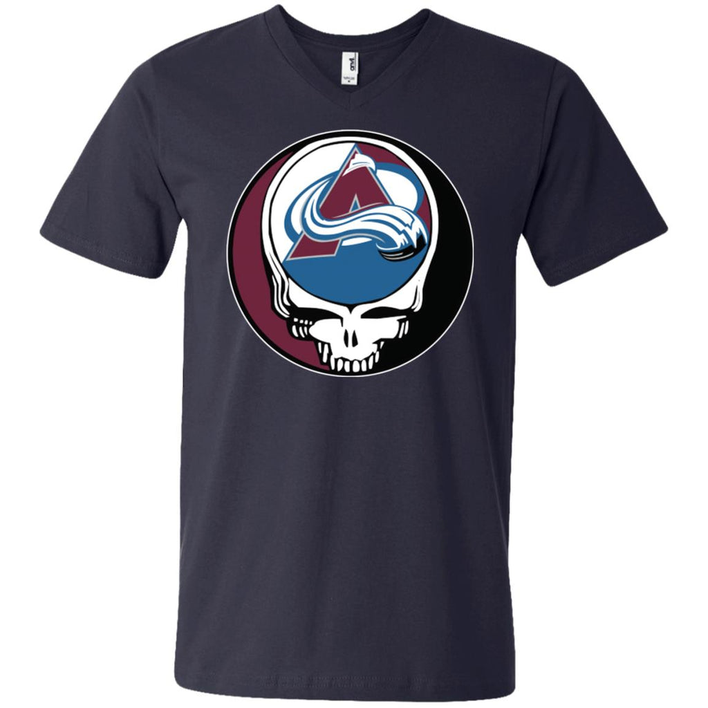 Grateful Dead Night NHL Colorado Avalanche Steal Your Face Hockey Jersey  Large