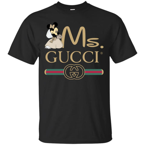 Gucci Couple Disney Ms Minnie Valentine's Day T-shirt Men Cotton T-Shirt Black / S Men Cotton T-Shirt - parenttees