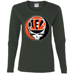 Cincinnati Bengals Grateful Dead Steal Your Face Football Nfl Shirts Women Long Sleeve Shirt Women Long Sleeve Shirt - parenttees