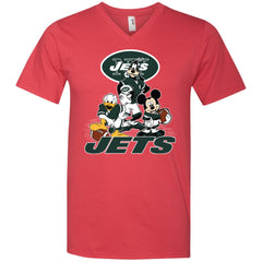 Mickey Mouse New York Jets American Football Nfl Sports Shirt Men V-Neck T-Shirt Men V-Neck T-Shirt - parenttees