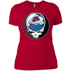 Colorado Avalanche Grateful Dead Steal Your Face Hockey Nhl Shirts Women Cotton T-Shirt Women Cotton T-Shirt - parenttees