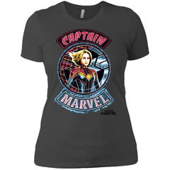 Captain Marvel Stitched Patched Portrait Women Cotton T-Shirt Women Cotton T-Shirt - parenttees