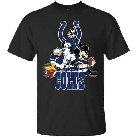 Mickey Mouse Indianapolis Colts American Football Nfl Sports Shirt Men Cotton T-Shirt Black / S Men Cotton T-Shirt - parenttees