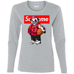 Supreme Bear Basketball T-shirt Women Long Sleeve Shirt