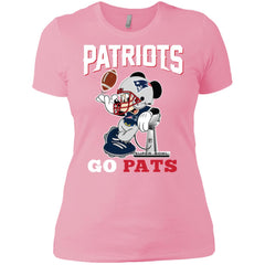 Go Pats - New England Patriots Super Bowl 2019 Mickey Mouse Football Nfl Women Cotton T-Shirt Women Cotton T-Shirt - parenttees