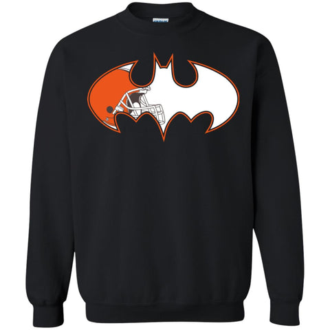 We Are The Cleveland Browns Batman Nfl Mashup Crewneck Pullover Sweatshirt Black / S Crewneck Pullover Sweatshirt - parenttees