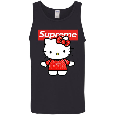 Supreme Hello Kitty Loves T-shirt Men Cotton Tank Black / X-Small Men Cotton Tank - parenttees