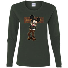 Best Louis Vuitton Mickey Fashion T-shirt Women Long Sleeve Shirt Women Long Sleeve Shirt - parenttees