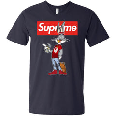 Supreme Rabbit Money Men V-Neck T-Shirt Men V-Neck T-Shirt - parenttees