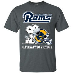 Los Angeles Rams Gateway To Victory Super Bowl 2019 Snoopy Football Nfl Men Cotton T-Shirt Men Cotton T-Shirt - parenttees