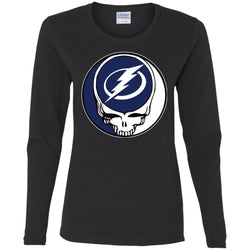 Tampa Bay Lightning Grateful Dead Steal Your Face Hockey Nhl Shirts Women Long Sleeve Shirt