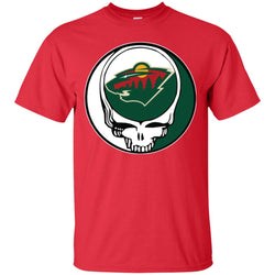 Minnesota Wild Grateful Dead Steal Your Face Hockey Nhl Shirts Men Cotton T-Shirt