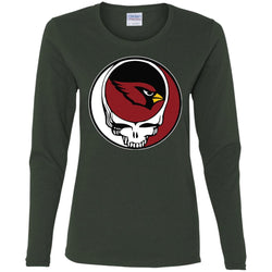 Arizona Cardinals Grateful Dead Steal Your Face Football Nfl Shirts Women Long Sleeve Shirt