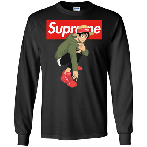 Supreme One Piece Y3 T-shirt Men Long Sleeve Shirt Black / S Men Long Sleeve Shirt - parenttees