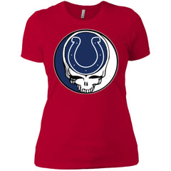 Indianapolis Colts Grateful Dead Steal Your Face Football Nfl Shirts Women Cotton T-Shirt Women Cotton T-Shirt - parenttees