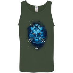 Captain Marvel Goose Blue Galaxy Portrait Men Cotton Tank Men Cotton Tank - parenttees