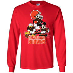 Mickey Mouse Cleveland Browns American Football Nfl Sports Shirt Men Long Sleeve Shirt Men Long Sleeve Shirt - parenttees