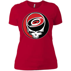 Carolina Hurricanes Grateful Dead Steal Your Face Hockey Nhl Shirts Women Cotton T-Shirt Women Cotton T-Shirt - parenttees