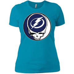 Tampa Bay Lightning Grateful Dead Steal Your Face Hockey Nhl Shirts Women Cotton T-Shirt Women Cotton T-Shirt - parenttees